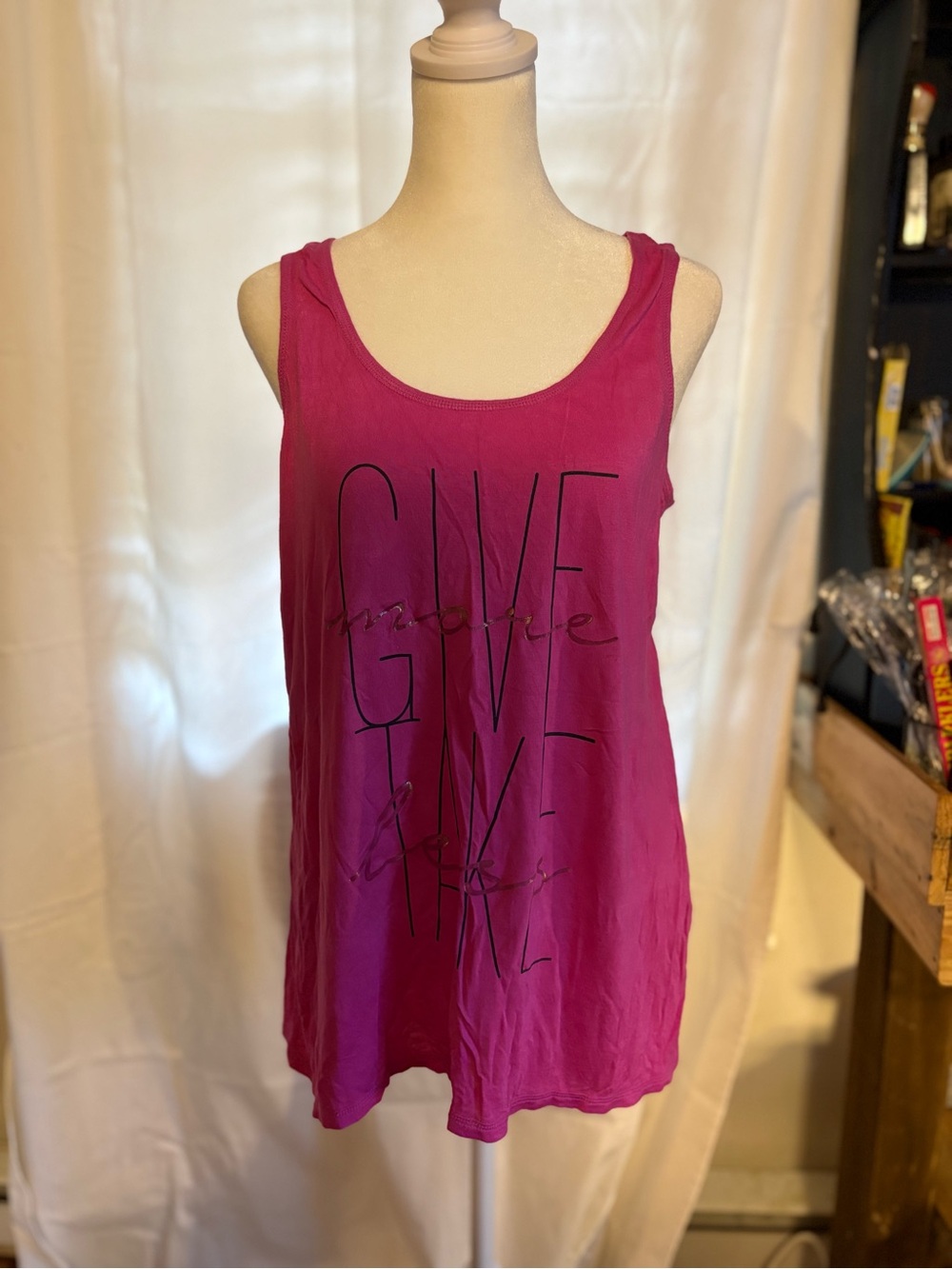 cult gaia Fuchsia Graphic Scoop Neck Tank
